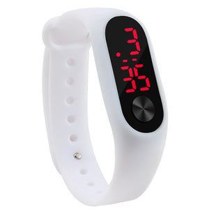 Reloj de pulsera de deporte LED de silicona para niños y niñas. Moda hombre y mujer